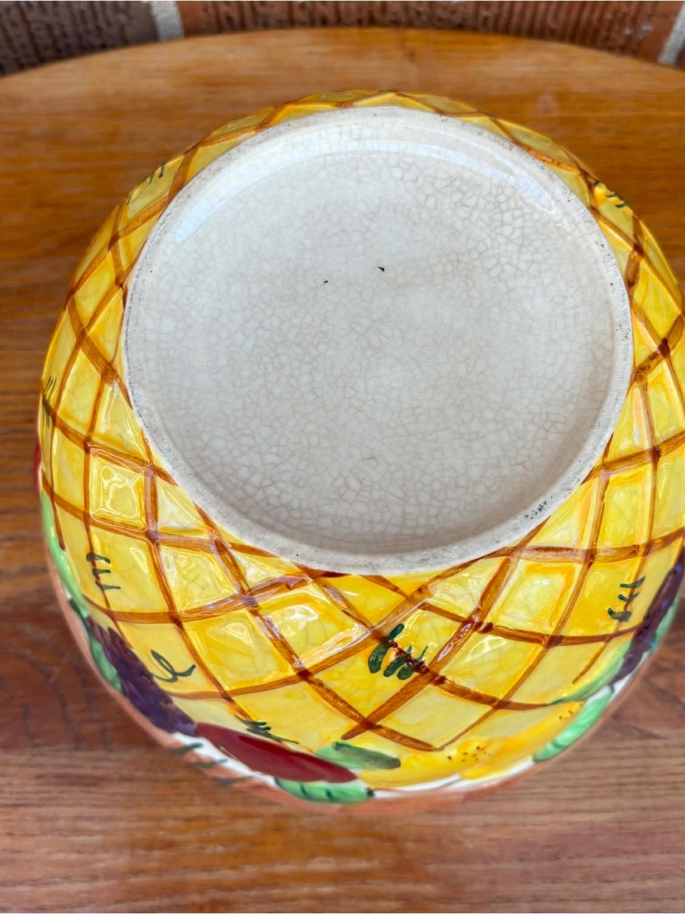 Vintage Hand-Painted Fruit Bowl Gourmet Ceramic Kitchenware Cottagecore - Picture 5 of 5